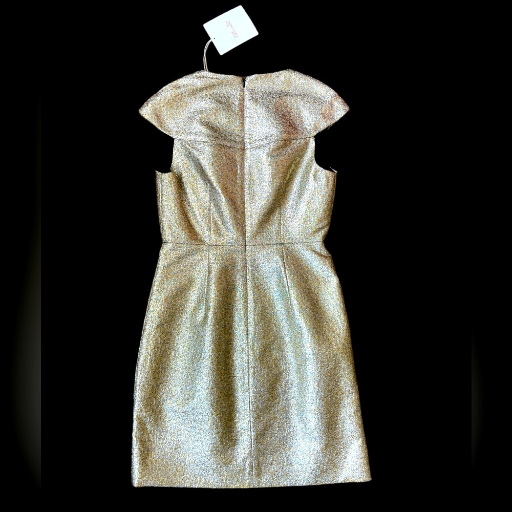 DIANE VON FURSTENBERG Dress size 0 Metallic Gold HADLIE 2  Cap Sleeve RT $248 - Picture 8 of 8